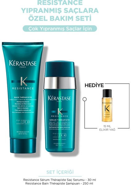 Resistance Yıpranmış Saçlara Özel Bakım Seti - Şampuan & Serum
