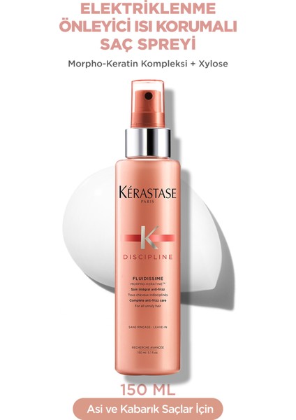 Discipline Spray Fluidissime Isıya Karşı Koruyan Ve Pürüzsüzlük Veren Elektriklenme Karşıtı Sprey 150 ml 150 ml