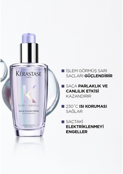 Blond Absolu Huile Cicaextreme Parlaklık Veren Saç Bakım Yağı 100 ml 100 ml