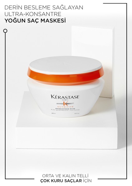 Nutritive Masquintense Riche Derin Besleme Sağlayan Yoğun Saç Maskesi 200 ml 200 ml