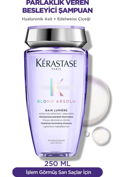 Blond Absolu Bain Lumiere Işlem Görmüş Sarı Saçlar Için Parlaklık Veren Şampuan 250 ml 250 ml