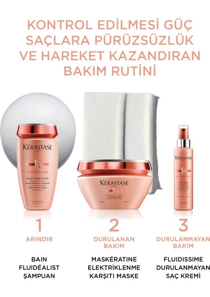 Discipline Bain Fluidéaliste Kolay Şekillendirme Sağlayan Ve Elektriklenme Karşıtı Şampuan 250 ml 250 ml