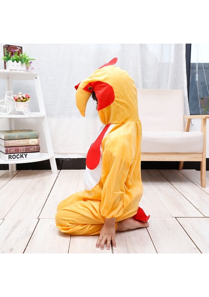 Çocuk Horoz Kostümü - Tavuk Kostümü 2-3 Yaş 80 cm (4744)