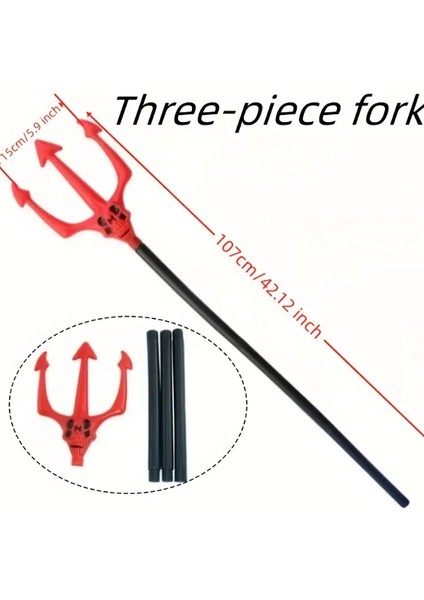 Kırmızı Renk Halloween Cadılar Bayramı Çatal 107 cm (4744)