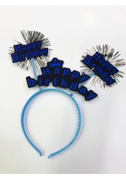 Happy Birthday Neon Renk Doğum Günü Tacı 12 Adet (4744)