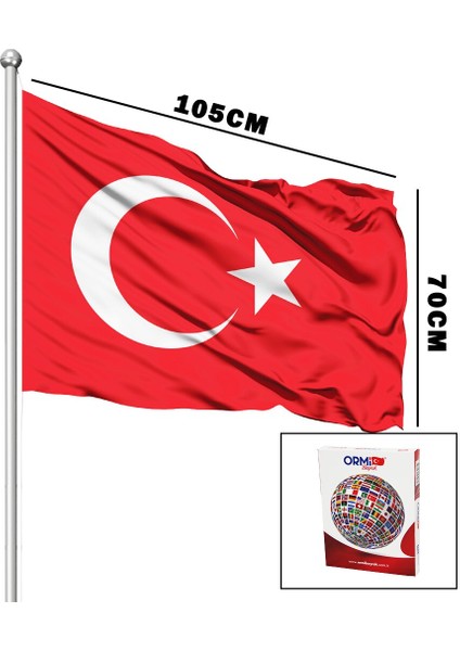 Türk Bayrağı Alpaka Kumaş 70 x 105 cm (4744)