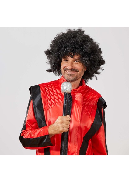Siyah Renk Kıvırcık Afro Bonus Peruk (4744)