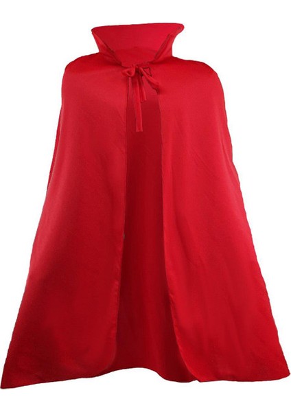 Kırmızı Renk Yakalı Pelerin 120 cm (4744)