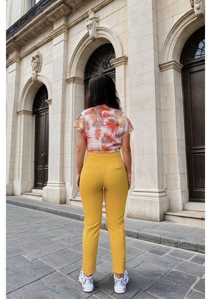 Hardal Slim Fit Kesim, Cep Detaylı, Klasik Pantolon fiyatları