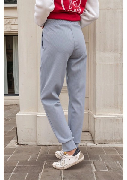 Gri Beli Lastik Detaylı, Cepli, Spor Jogger Pantolon fiyatları