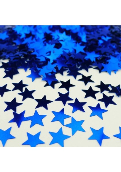 Şeffaf Balon Içi Konfeti Mavi Yıldız