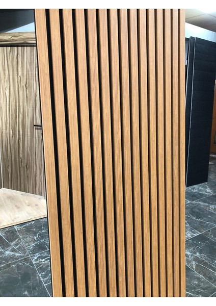 Dekoratif Akustik Ahşap Duvar Paneli (Renk: Bambu)- Isı ve Ses Yalıtımlı Keçe