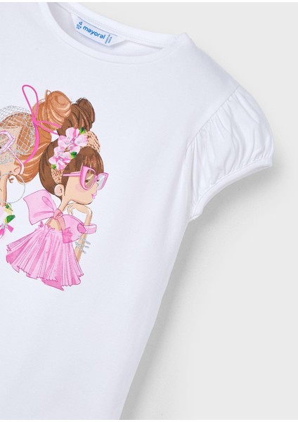 Kız Çocuk Baskılı Tshirt