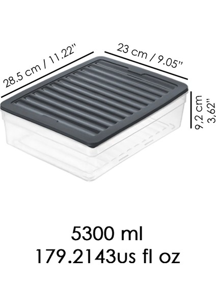4'lü Derin Buzdolabı Organizer Set Düzenleyici Saklama Kabı Mikrodalga Difriz Kabı 5300ML
