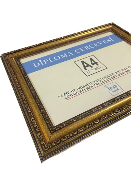 A4 Çerçeve Hakiki Camlı - Diploma ve Sertifika Çerçevesi - 21 x 30 Boyutu (A4) Içindir