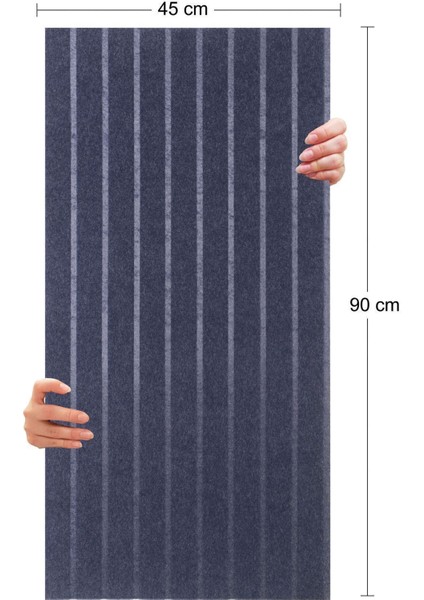 Akustik ve Dekoratif Lambiri Desenli Keçe Panel 45X90 cm / 2 Adet / 0,81 M²