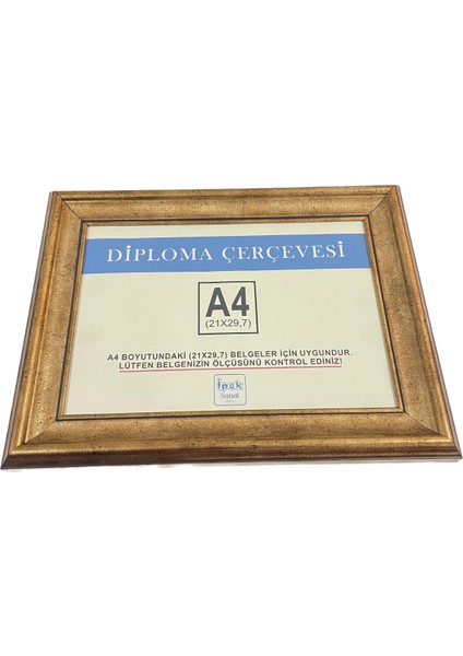 A4 Çerçeve Hakiki Camlı - Diploma ve Sertifika Çerçevesi - 21 x 30 Boyutu (A4) Için