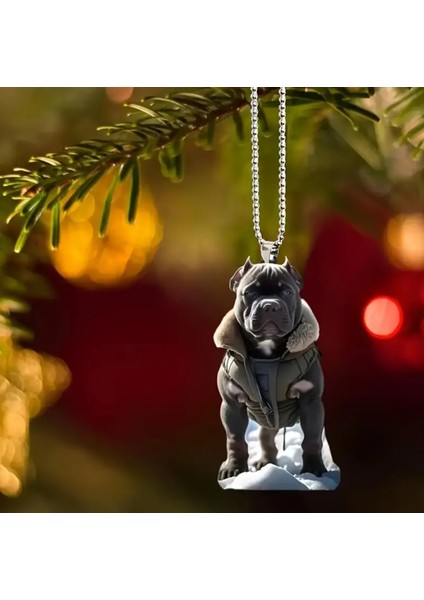 Pit Bull Köpek Akrilik 2 Boyutlu Dikiz Aynası Süsü
