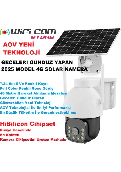 Geceyi Gündüz Gösteren 4g Solar Kamera P6SLITE Türkçe Program modelleri