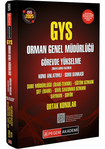 2025 Gys Orman Genel Müdürlüğü Görevde Yükselme Sınavlarına Hazırlık