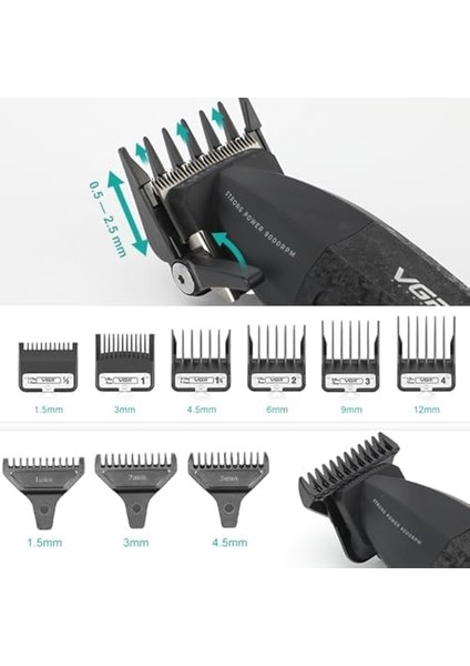 Vgr V-640 Profesyonel Saç Kesme Makinesi – 9000 Rpm, Paslanmaz Çelik, USB Şarj fırsatları