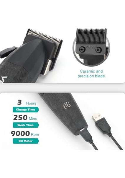 Vgr V-640 Profesyonel Saç Kesme Makinesi – 9000 Rpm, Paslanmaz Çelik, USB Şarj indirimleri