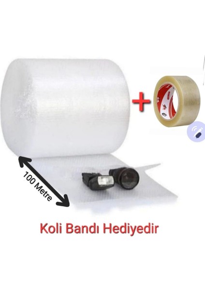 30CM X100 Metre Balonlu Ambalaj Naylonu Ambalaj Taşınma Naylonu Patpat Pıtpıt 40GR Koli Bandı Hediye