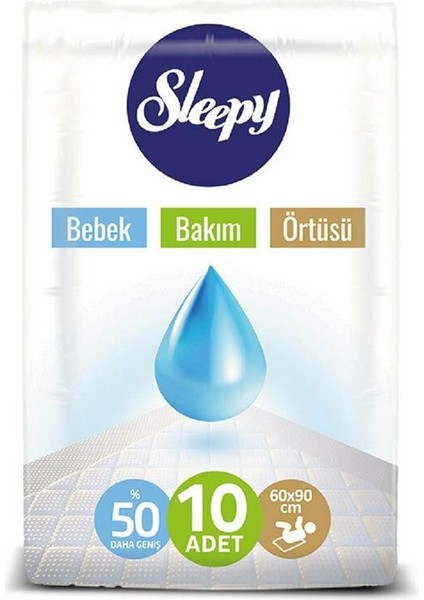 Nessiworld Sleepy Babycare Bebek Bakım Örtüsü 60X90 10 Adet