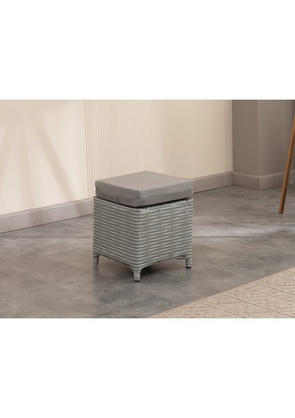 Datça Rattan Bahçe Mobilyası 3+1+1 Açık Gri/masalı