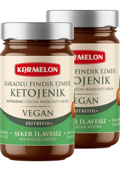 Ketojenik Kakaolu Fındık Ezmesi 330 gr x 2 Adet