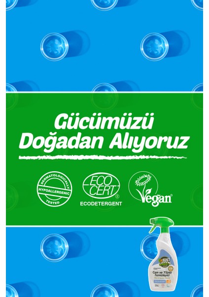 Bitkisel Cam Ve Yüzey Temizleyici, %100 Bitkisel - Doğal Ve Etkili Temizlik (500 ML) - Yerli Üretim