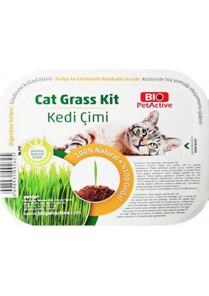 Cat Grass Kit Fileli Doğal Kedi Çimi Kiti - 1 Adet