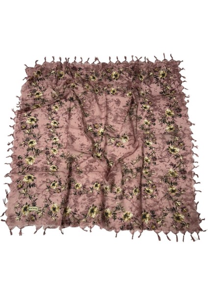 Sökme Boncuklu Pamuk Yazma - 95 x 95 - 04650