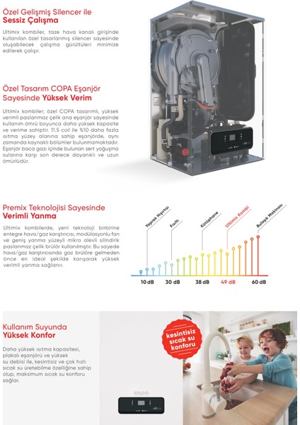 Ultimix 18/24 Kw Hermetik Tam Yoğuşmalı Kombi fırsatları