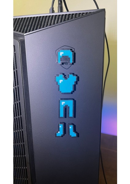 Minecraft Elmas Zırh Manyetik Duvar Süsü Figür