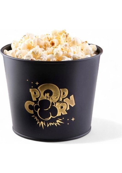 Metal Popcorn Kutusu - Patlamış Mısır Kovası 1 Adet
