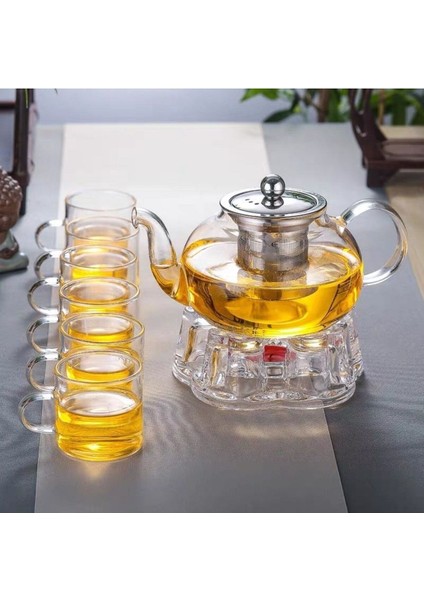 Borasilikat Cam Büyük Çaydanlık 800 Ml