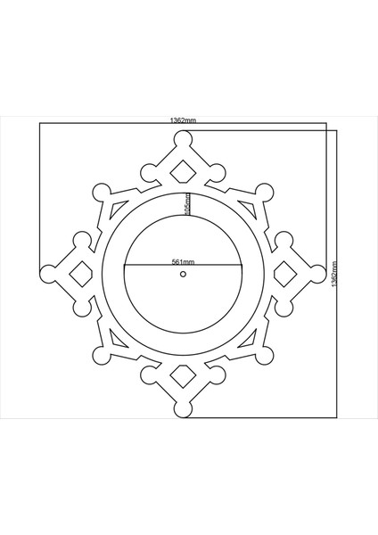 Lamba Tavan Gobegi 54-Motifli-Yuvarlak-2-Dis-Cital