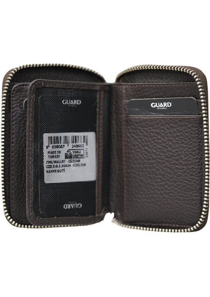 Kahverengi Hakik Deri Fermuarlı Mini Cüzdan - GRD250207WT1850 modelleri