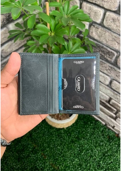 Antik Siyah Deri Mini Boy Kartlık - GRD250207WT1050