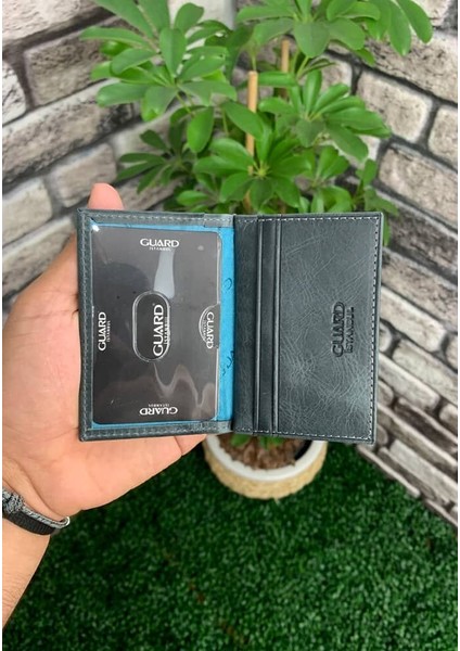 Antik Siyah Deri Mini Boy Kartlık - GRD250207WT1050