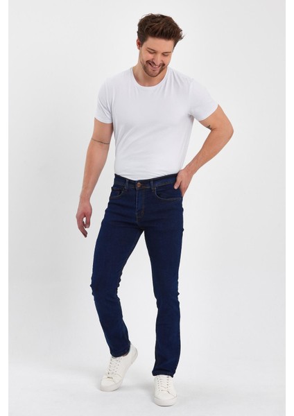 Erkek Fermuarlı Düz Slim Fit Jeans modelleri