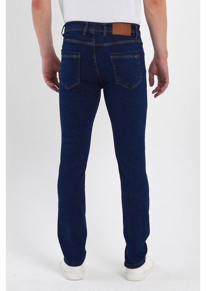 Erkek Fermuarlı Düz Slim Fit Jeans fırsatları