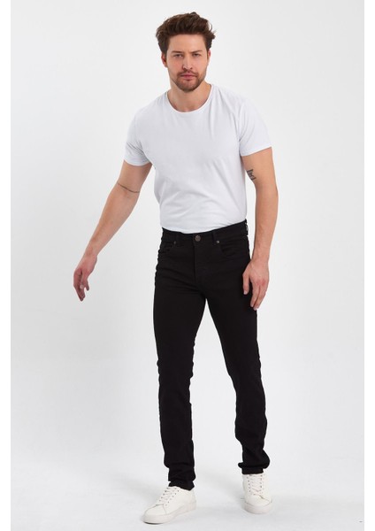 Erkek Fermuarlı Düz Slim Fit Jeans modelleri