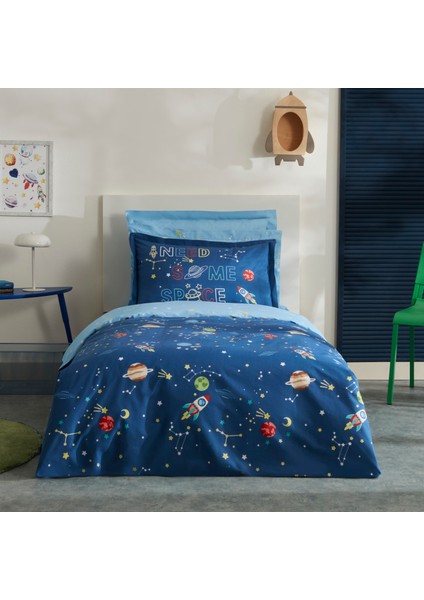Young Space Tek Kişilik Nevresim Takımı