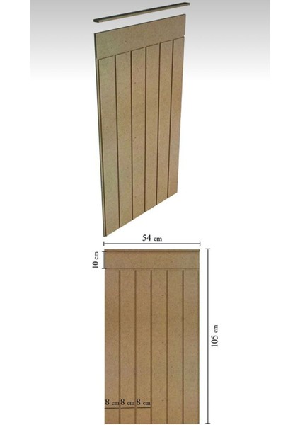 Dekoratif Boyanabilir Duvar Çıtası Duvar Paneli 105X54CM 1 Adet Mdf ,duvar Paneli