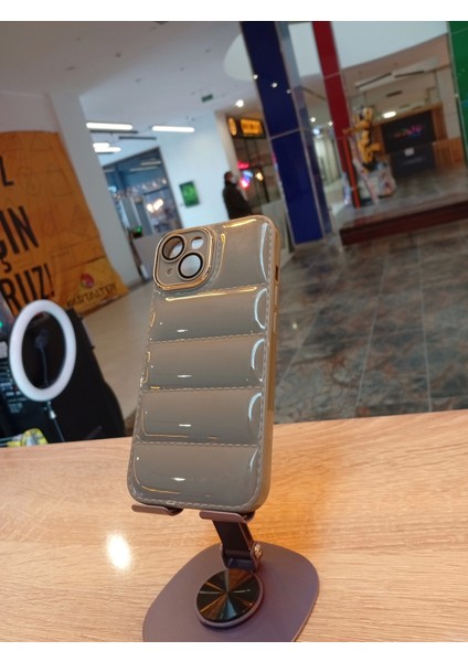 iPhone 15 İçi Kadife Puffer Kapak Yumuşak Dokulu Kamera Korumalı Kılıf