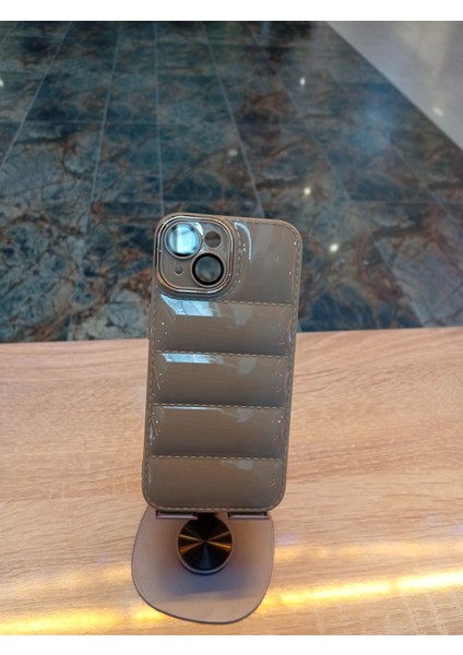 iPhone 15 İçi Kadife Puffer Kapak Yumuşak Dokulu Kamera Korumalı Kılıf