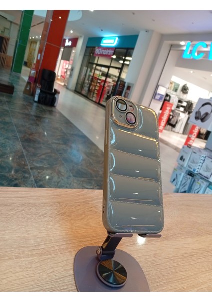 iPhone 15 İçi Kadife Puffer Kapak Yumuşak Dokulu Kamera Korumalı Kılıf