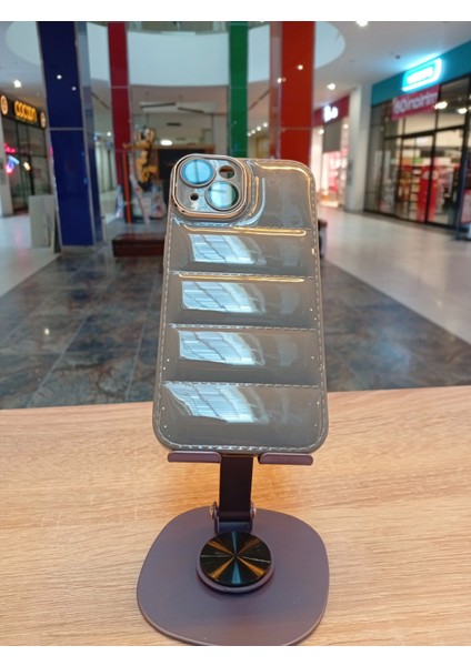 iPhone 15 İçi Kadife Puffer Kapak Yumuşak Dokulu Kamera Korumalı Kılıf